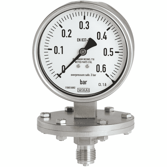 WIKA Diaphragm Pressure Gauge (432.50, 433.50)