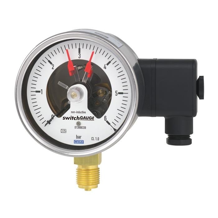 WIKA Bourdon Tube Pressure Gauge with Switch Contacts (PGS21.100, PGS21.160)