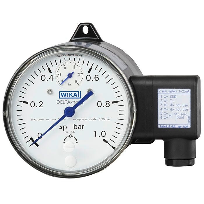 WIKA Differential Pressure Gauge with Output Signal (DPGT40)