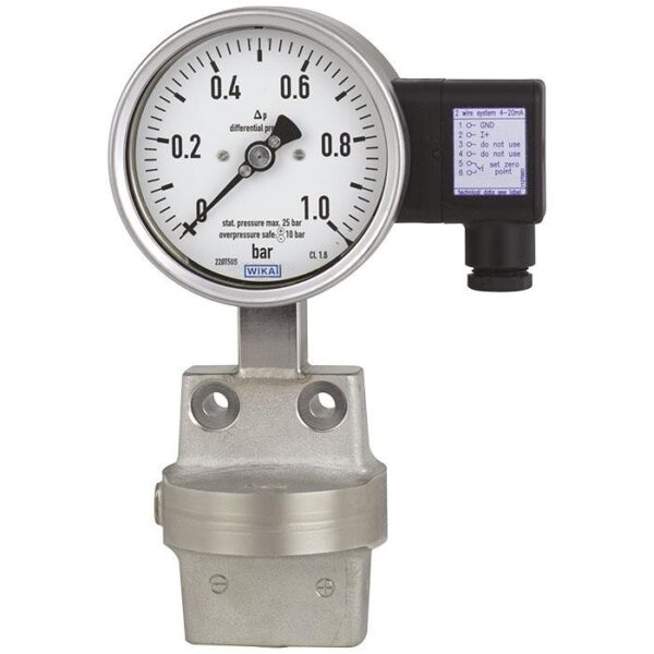 WIKA Differential Pressure Gauge with Output Signal (DPGT43.100, DPGT43.160) ASYA TRAFO