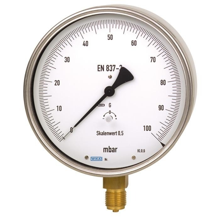 WIKA Test Gauge, Copper Alloy or Stainless Steel (610.20, 630.20)